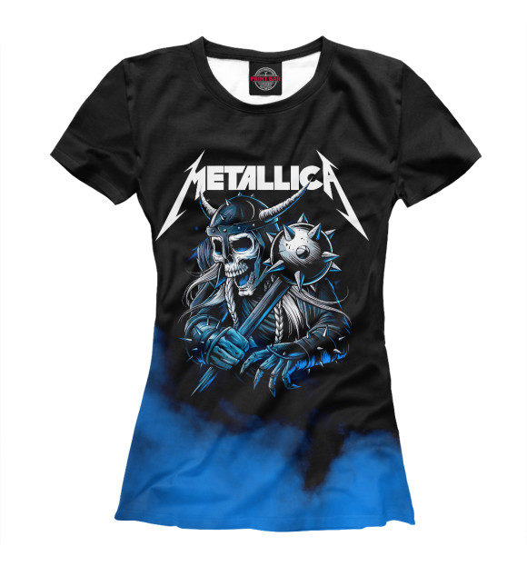 Футболка для девочек с изображением Metallica цвета Белый