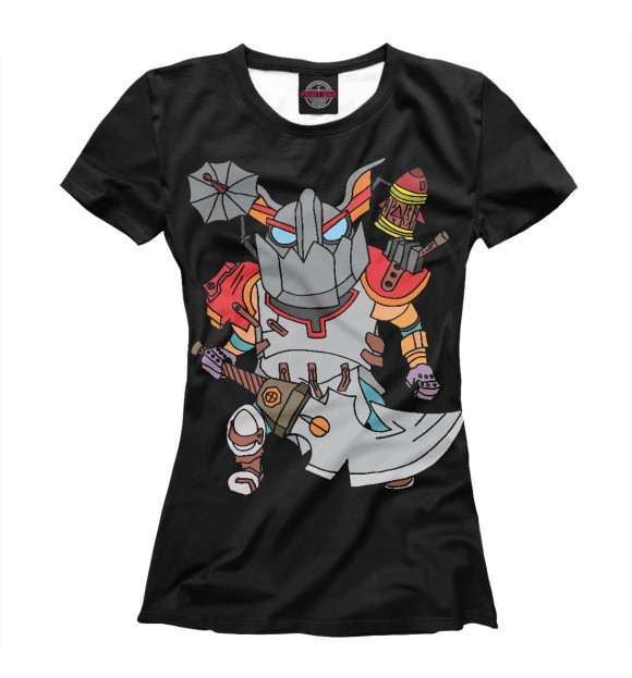 Футболка для девочек с изображением Фан Клокверк из Доты цвета Белый