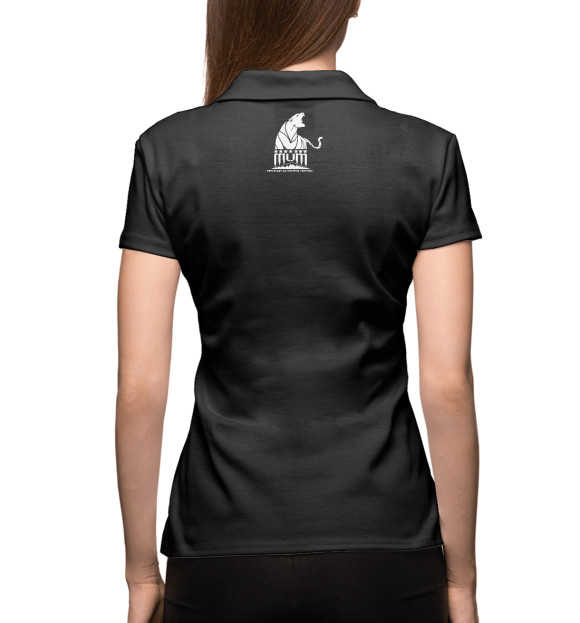 Женское поло с изображением American Top Team black цвета Белый