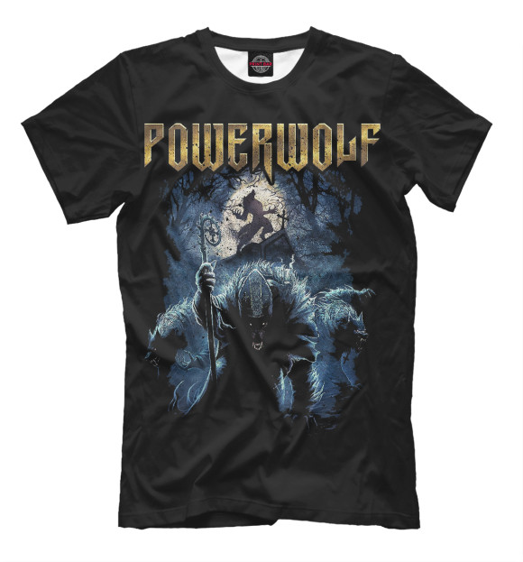 Футболка для мальчиков с изображением Powerwolf цвета Черный