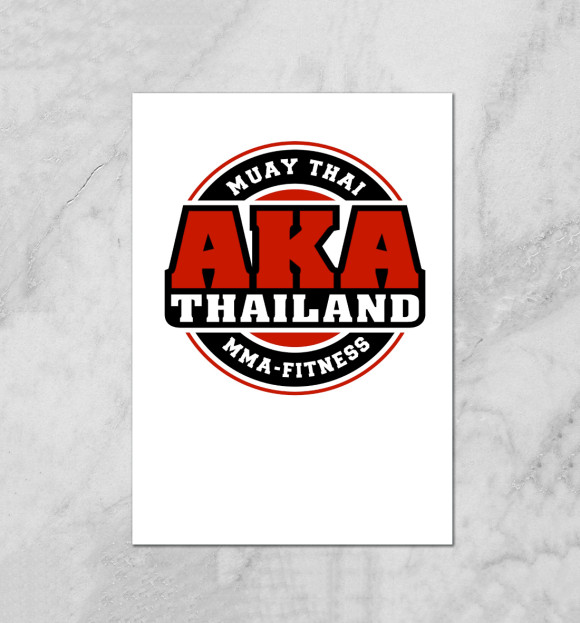 Плакат с изображением AKA Thailand цвета Белый