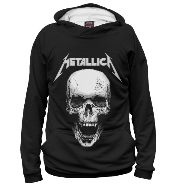 Мужское худи с изображением Metallica цвета Белый