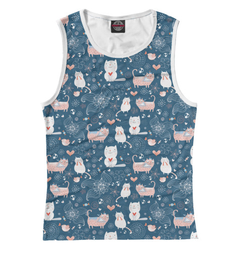 

Майки Print Bar, Белый, Забавные Коты