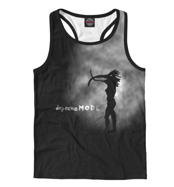 Мужская майка-борцовка с изображением Depeche Mode цвета Белый