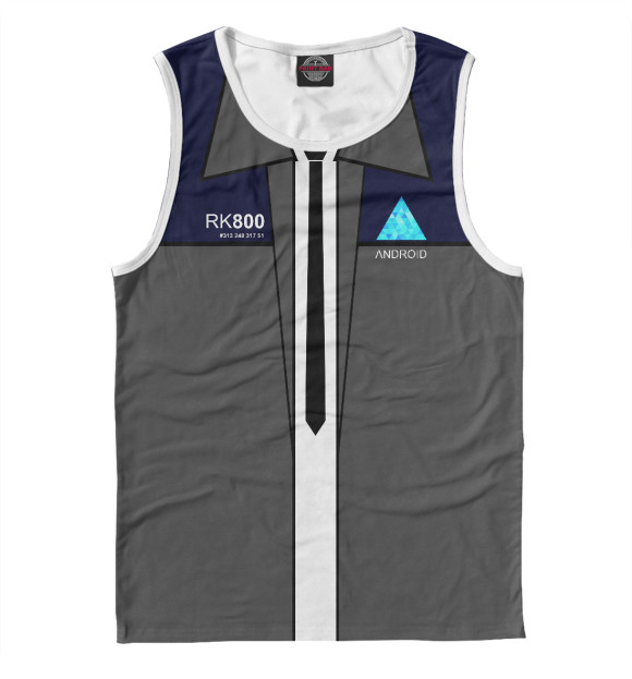 Майка для мальчика с притом Detroit Become Human цвета Белый Майка для мальчика с изображением Detroit Become Human цвета Белый