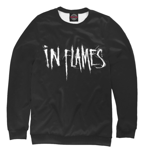 Свитшот для девочек с изображением In Flames цвета Белый