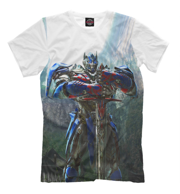 Мужская футболка с изображением Трансформеры - Последний рыцарь цвета Молочно-белый