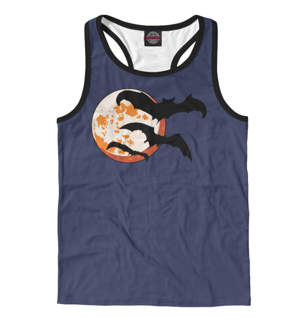 Мужская майка-борцовка с изображением Летучие мыши цвета Белый