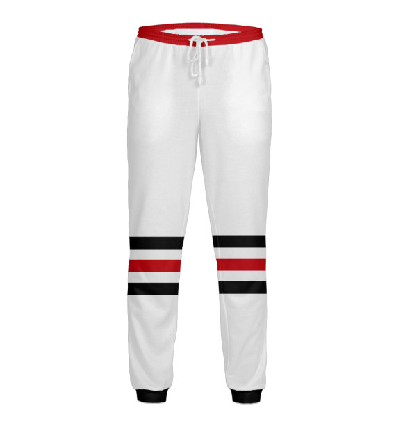 Мужские спортивные штаны с изображением Чикаго Блэкхокс (форма) цвета Белый