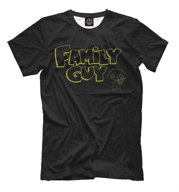Мужская футболка с изображением Family Guy цвета Черный