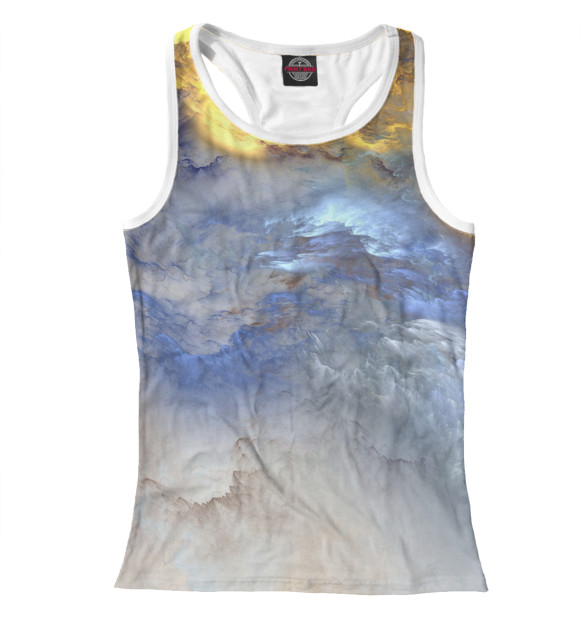 Женская майка-борцовка с изображением Стихия цвета Белый