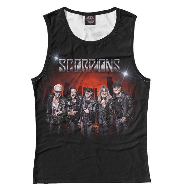Майка для девочки с изображением Scorpions цвета Белый