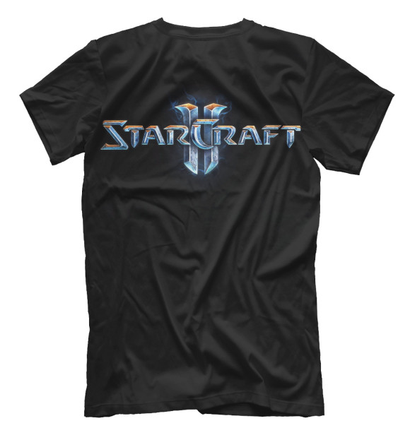 Мужская футболка с изображением StarCraft2 цвета Белый