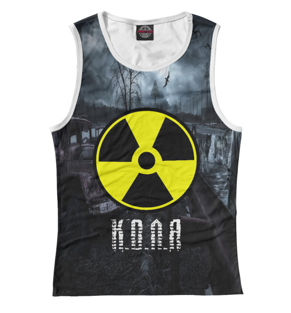 Майка для девочки с изображением S.T.A.L.K.E.R-КОЛЯ цвета Белый