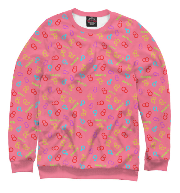 Женский свитшот с изображением 8 March цвета Белый