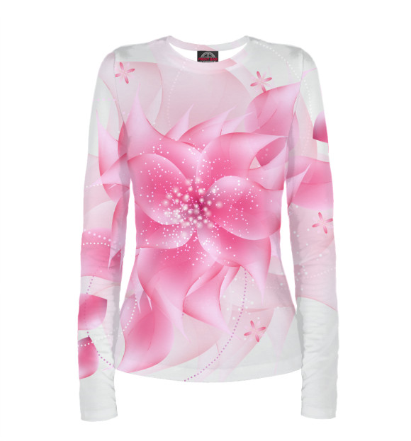 Женский лонгслив с изображением Романтика цвета Белый