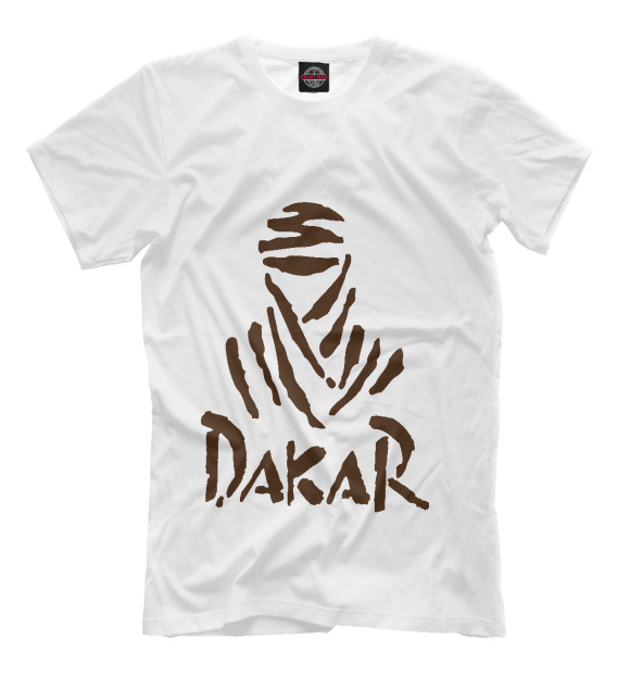 Мужская футболка с изображением Dakar цвета Молочно-белый