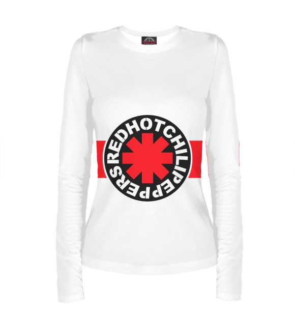 Женский лонгслив с изображением Red Hot Chili Peppers цвета Белый