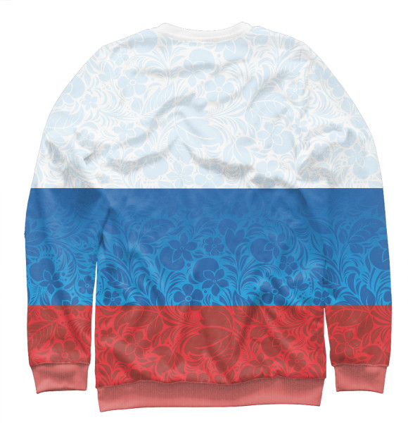 Свитшот для мальчиков с изображением Россия хохлома цвета Белый