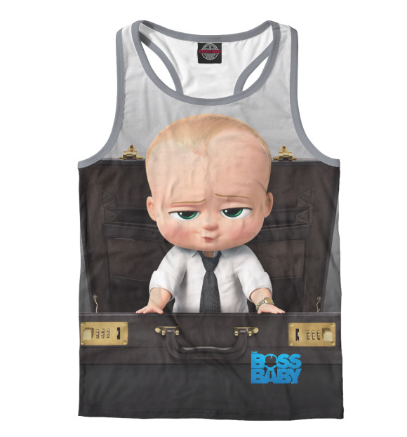 Мужская майка-борцовка с изображением Boss Baby цвета Белый