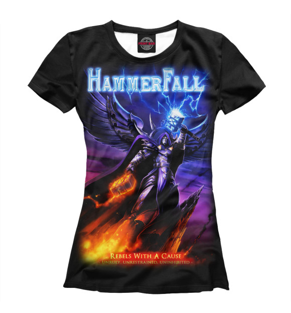 Футболка для девочек с изображением HammerFall цвета Белый