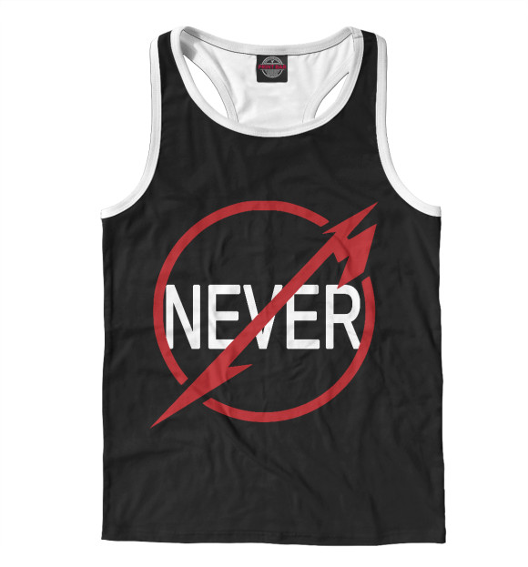 Мужская майка-борцовка с изображением Metallica цвета Белый