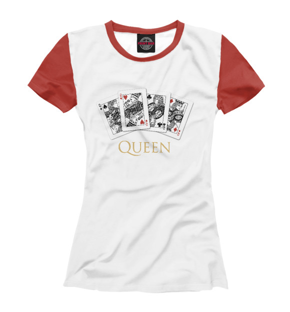 Футболка для девочек с изображением Queen цвета Белый
