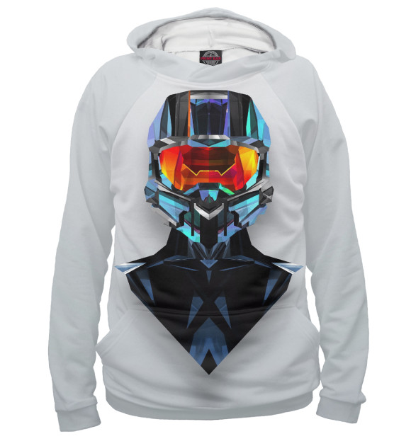 Женское худи с изображением Master Chief цвета Белый