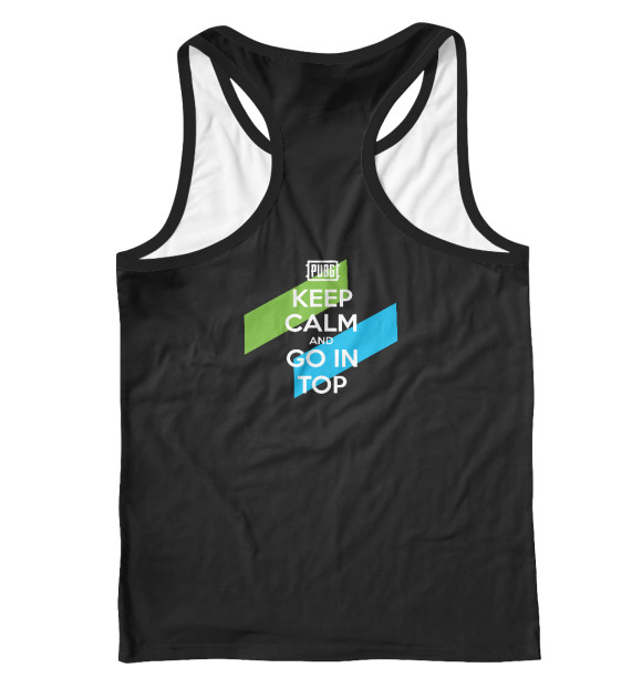 Мужская майка-борцовка с изображением PUBG Head Shot Black цвета Белый