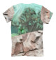 Мужская футболка Пантера на скалах