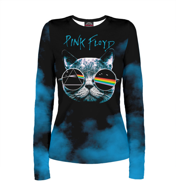 Женский лонгслив с изображением Pink Floyd цвета Белый