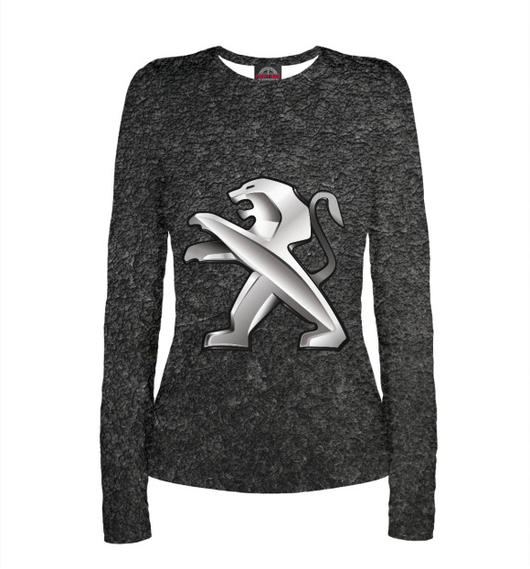 Женский лонгслив с изображением Peugeot цвета Белый