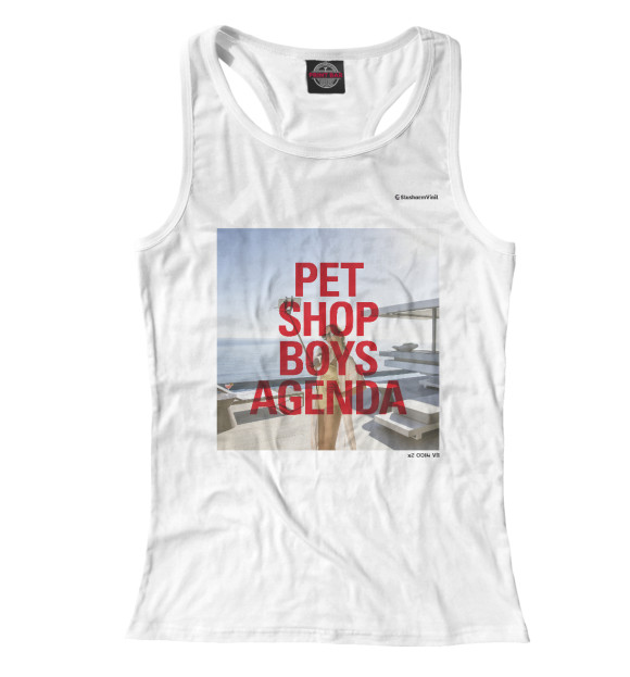 Женская майка-борцовка с изображением SV Agenda w цвета Белый