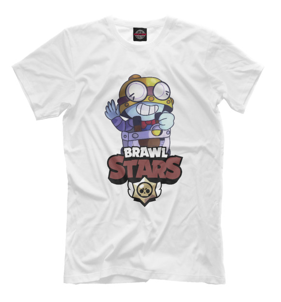 Футболка для мальчиков с изображением Brawl Stars-Karl цвета Белый