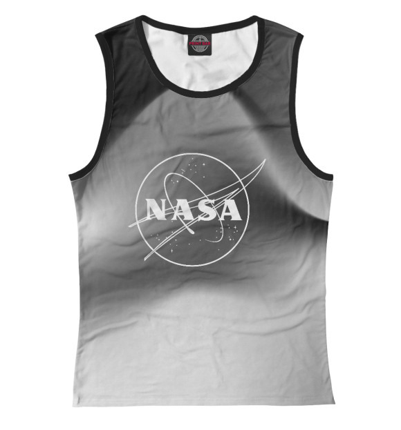 Женская майка с изображением NASA grey | Colorrise цвета Белый
