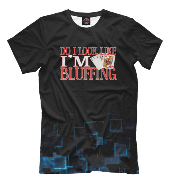 Футболка для мальчиков с изображением Do look i like i'm BLUFFIN цвета Белый