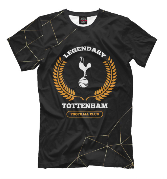 Футболка для мальчиков с изображением Tottenham Legendary черный фон цвета Белый