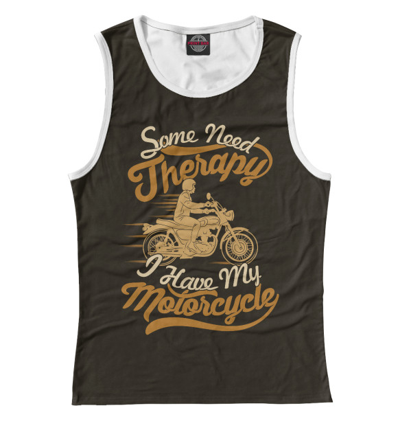 Женская майка с изображением Biker цвета Белый