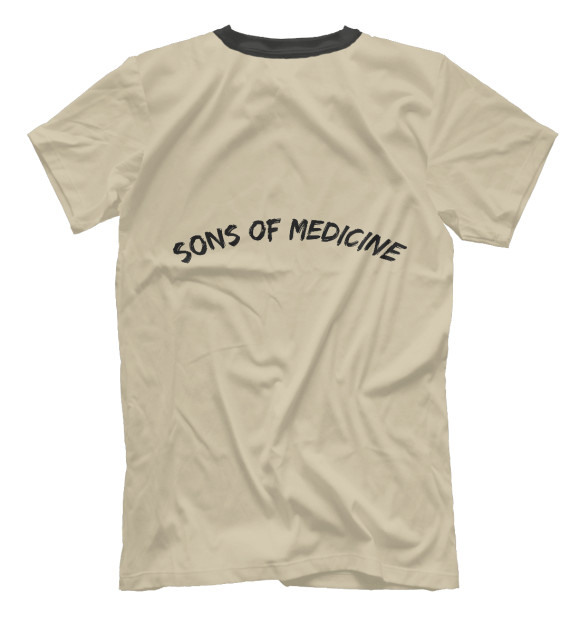 Мужская футболка с изображением Sons of medicine цвета Белый