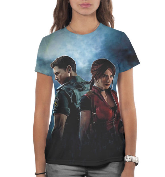 Женская футболка с изображением Resident Evil. Code Veronica цвета Белый
