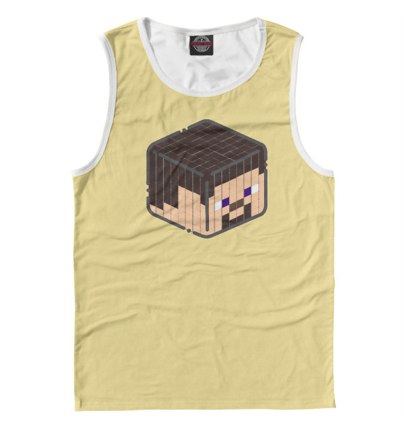 Майка для мальчика с изображением Minecraft цвета Белый
