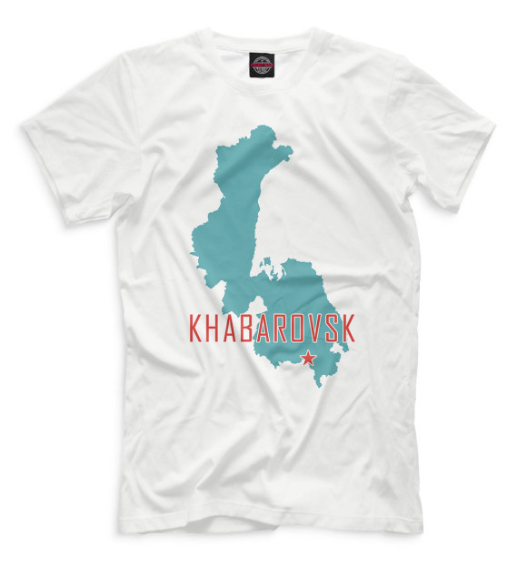 Мужская футболка с изображением Khabarovsk цвета Белый