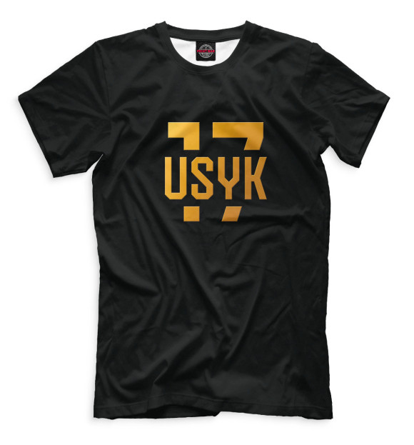Мужская футболка с изображением Usyk 17 цвета Белый