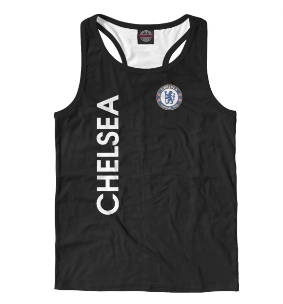 Мужская майка-борцовка с изображением Chelsea цвета Белый