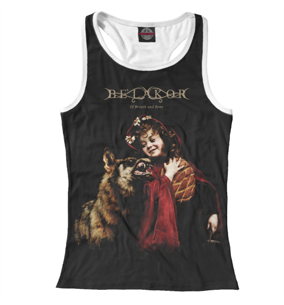 Женская майка-борцовка с изображением Be'lakor цвета Белый