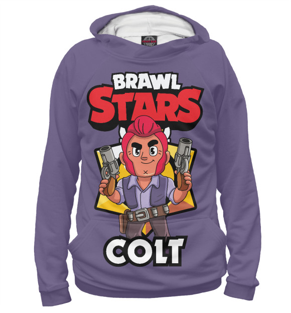 Женское худи с изображением Brawl stars цвета Белый