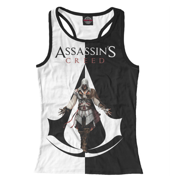 Женская майка-борцовка с изображением Assassin's Creed цвета Белый