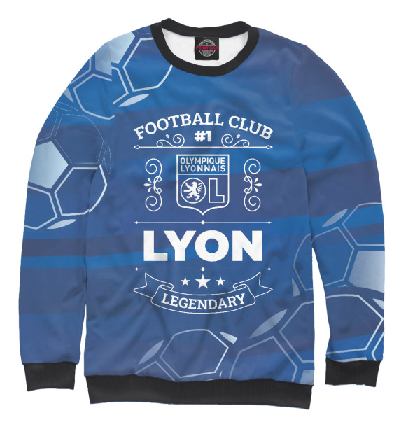 Женский свитшот с изображением Lyon FC #1 цвета Белый
