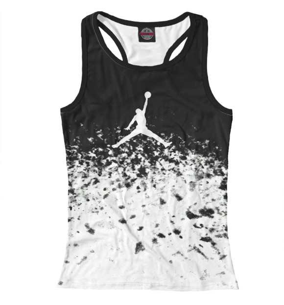 Женская майка-борцовка с изображением Майкл Джордан цвета Белый