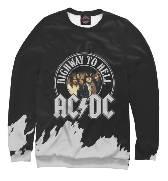 Свитшот для мальчиков с изображением AC/DC цвета Белый